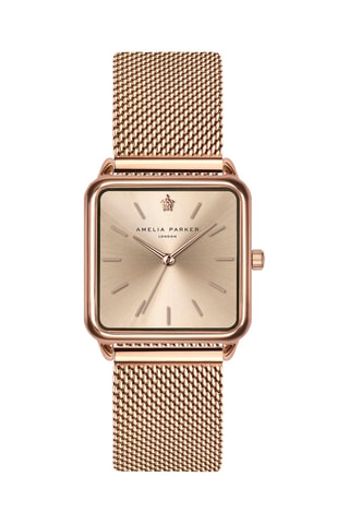 Orologio al quarzo in acciaio Gold Plaza - Dorato rosa
