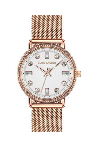 Orologio al quarzo in acciaio Monaco - Dorato rosa e bianco