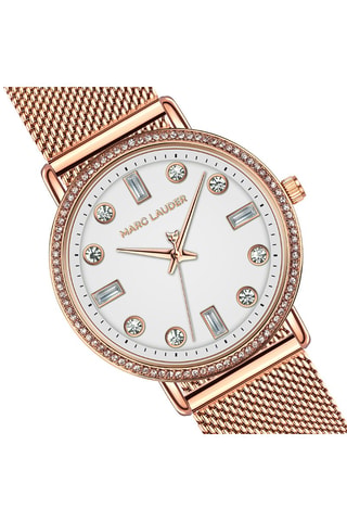 Orologio al quarzo in acciaio Monaco - Dorato rosa e bianco