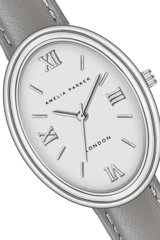Orologio al quarzo in pelle Soraya - Grigio