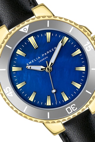 Orologio al quarzo in pelle Orcena - Madreperla