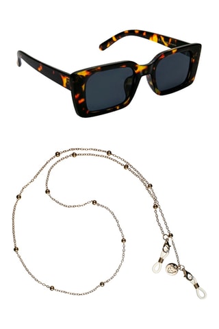 Occhiali da sole polarizzati e catenina unisex - Categoria 3 - Marrone
