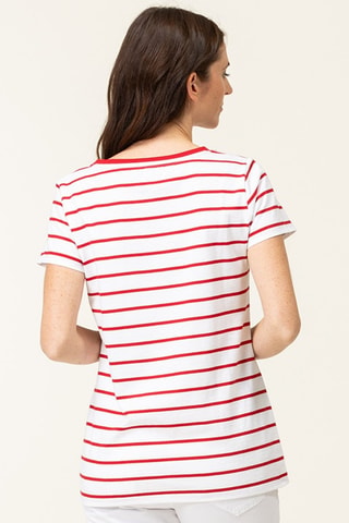 T-shirt - Blanc et rouge