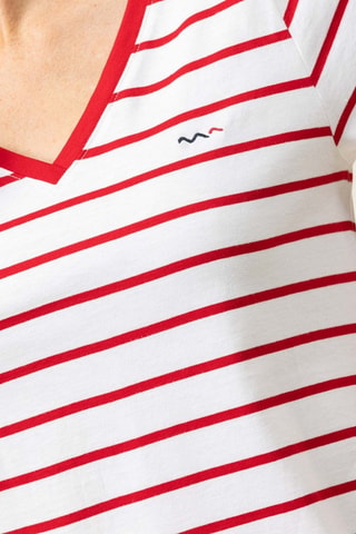 T-shirt - Blanc et rouge