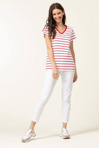 T-shirt - Blanc et rouge