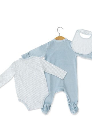 Ensemble 3 pièces - Blanc et bleu