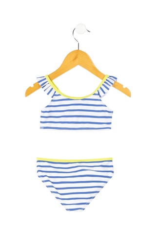 Maillot 2 pièces Yboat - Blanc, bleu et jaune