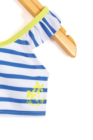 Maillot 2 pièces Yboat - Blanc, bleu et jaune