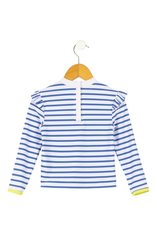 Haut de maillot Ymerol - Blanc, bleu et jaune