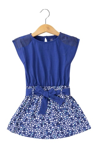 Robe et bandeau - Blanc, bleu et vert