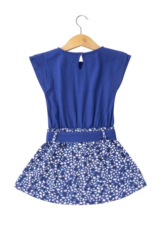 Robe et bandeau - Blanc, bleu et vert