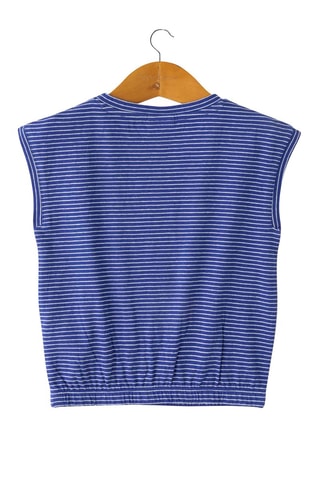 T-shirt - Blanc, bleu et jaune