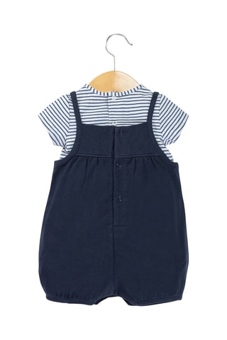 Salopette et t-shirt Rivela - Blanc et bleu