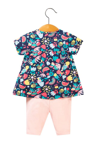 Tunique et legging Liliri - Bleu, jaune et rose