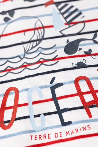 T-shirt et short Ziani - Blanc, rouge et bleu