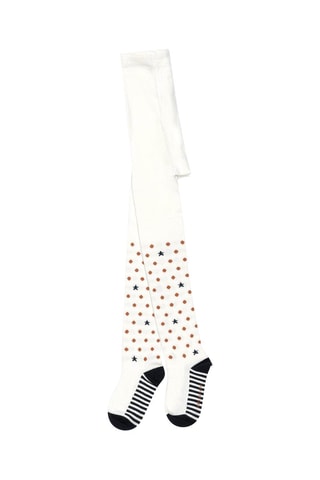 Collant Foliz - Blanc, noir et orange