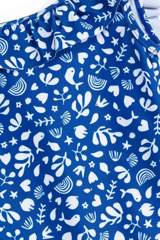 Maillot 1 pièce - Blanc et bleu