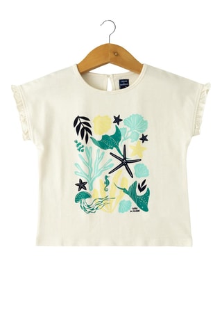 T-shirt - Blanc, noir et vert