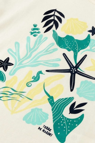 T-shirt - Blanc, noir et vert