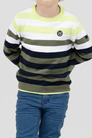 Pull Homar - Blanc, noir et vert