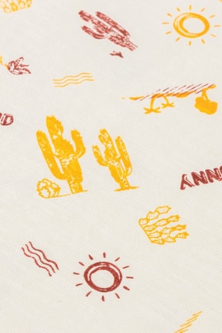 T-shirt - Blanc, jaune et marron
