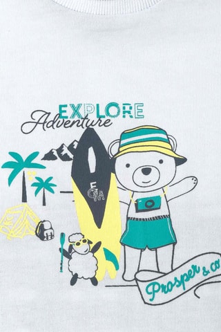 T-shirt et short Ezino - Blanc et bleu