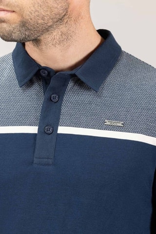 Polo - Índigo - Branco e azul