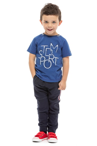 T-shirt Seldro - Terre de Marins - Beige et bleu