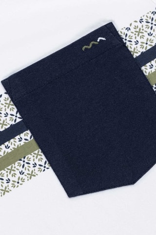 T-shirt - Blanc, bleu et vert