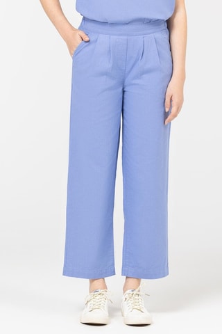 Pantalon en lin - Bleu