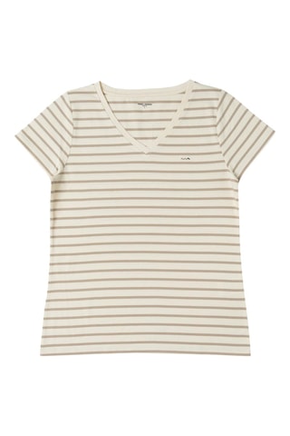 T-shirt ECOFEK - Blanc et beige