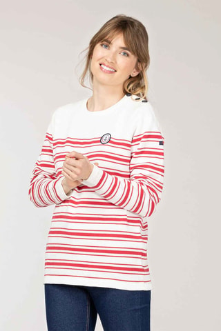 Pull - Blanc et orange
