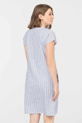 Robe droite - Blanc et bleu