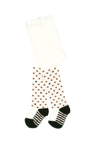 Collants - Blanc, noir et marron