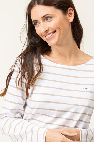 T-shirt - Beige et blanc