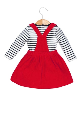Ensemble robe salopette et T-shirt - Rouge - Terre de Marins - Rouge