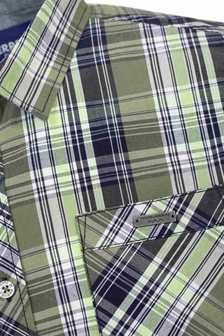 Chemise Ecaro - Blanc, noir et vert