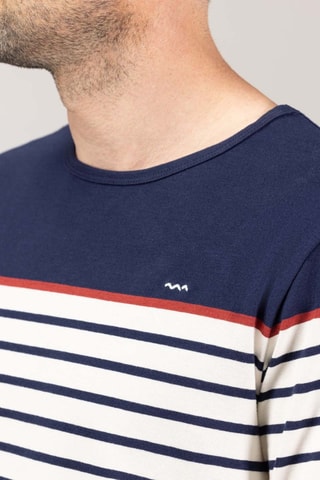 T-shirt - Blanc, rouge et bleu