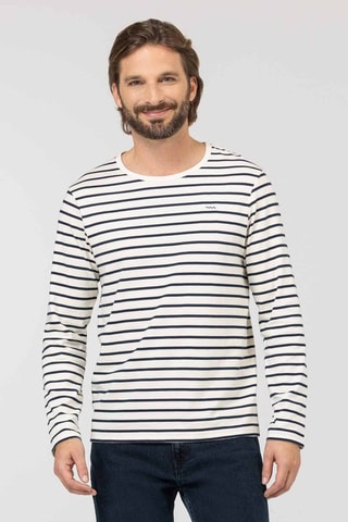 T-shirt - Branco - Branco e azul