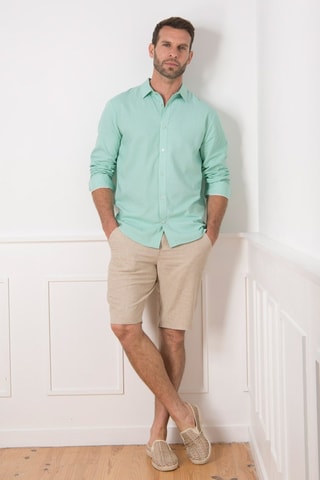 Camisa em linho - Verde - Verde