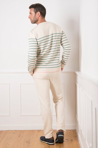 Pull - Blanc et vert