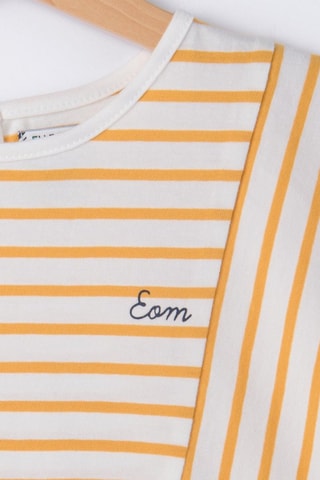 T-shirt - Blanc, bleu et jaune
