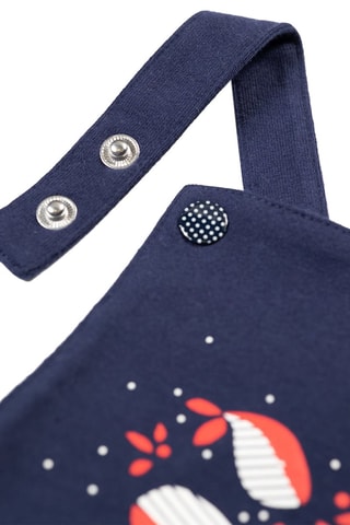T-shirt et salopette Cimonie - Blanc et bleu