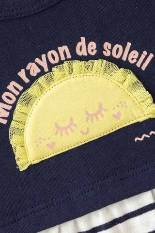 Robe et bandeau - Blanc, bleu et jaune