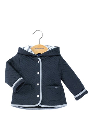 Veste à capuche Coulini - Blanc et bleu