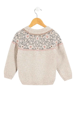 Pull - Beige et rouge
