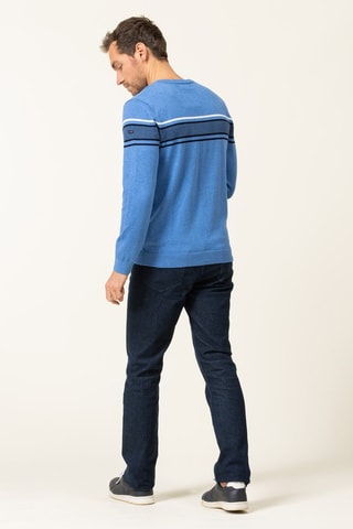 Pull - Blanc, noir et bleu