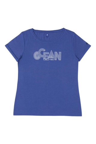T-shirt Aubiny - Blanc et bleu