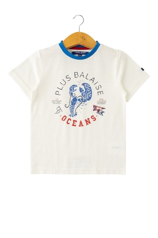 T-shirt - Blanc, rouge et bleu