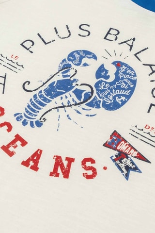 T-shirt - Blanc, rouge et bleu